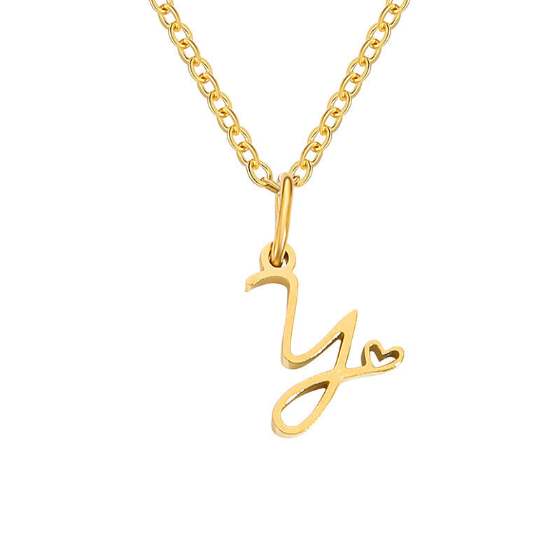 Collana con Iniziale a Cuore | Oro