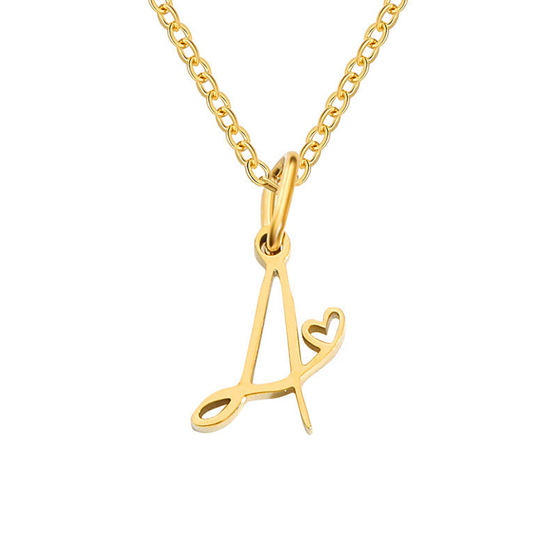 Collana con Iniziale a Cuore | Oro