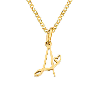 Collana con Iniziale a Cuore | Oro