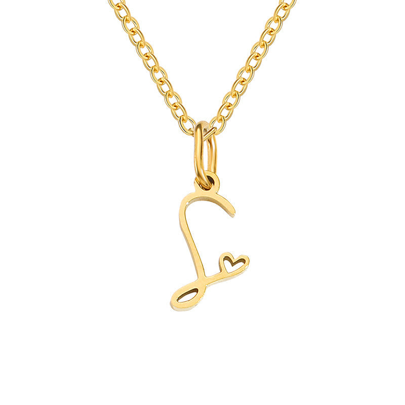 Collana con Iniziale a Cuore | Oro