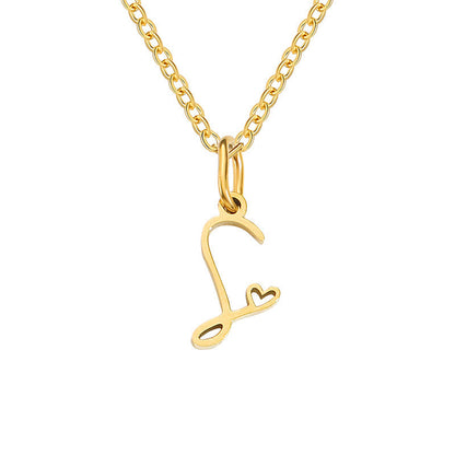 Collana con Iniziale a Cuore | Oro