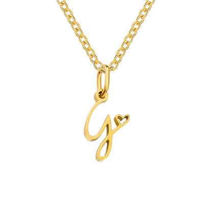 Collana con Iniziale a Cuore | Oro