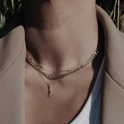 Collana Curb Chain a Maglie Piatte | Oro