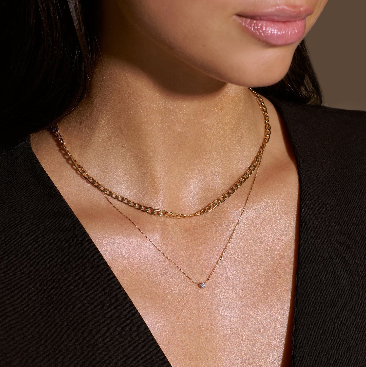 Collana Curb Chain a Maglie Piatte | Oro