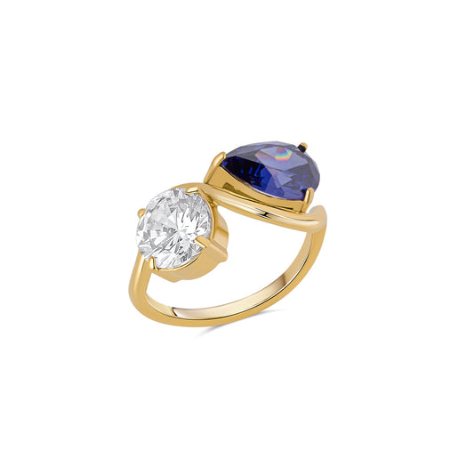 Anello Cobalt Placcato Oro.