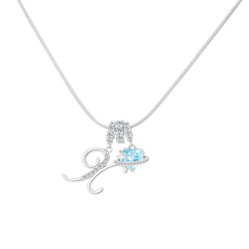 Collana con ciondolo a cuore con iniziale