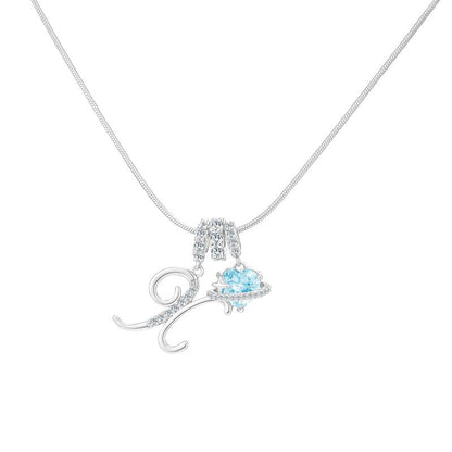 Collana con ciondolo a cuore con iniziale