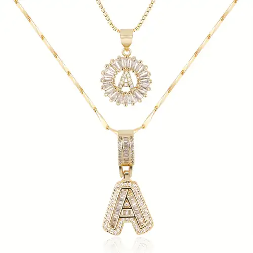Set di Collane con Iniziale Pavé