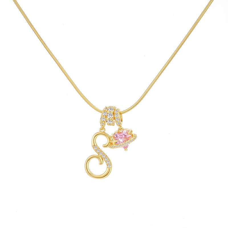 Collana con ciondolo a cuore con iniziale