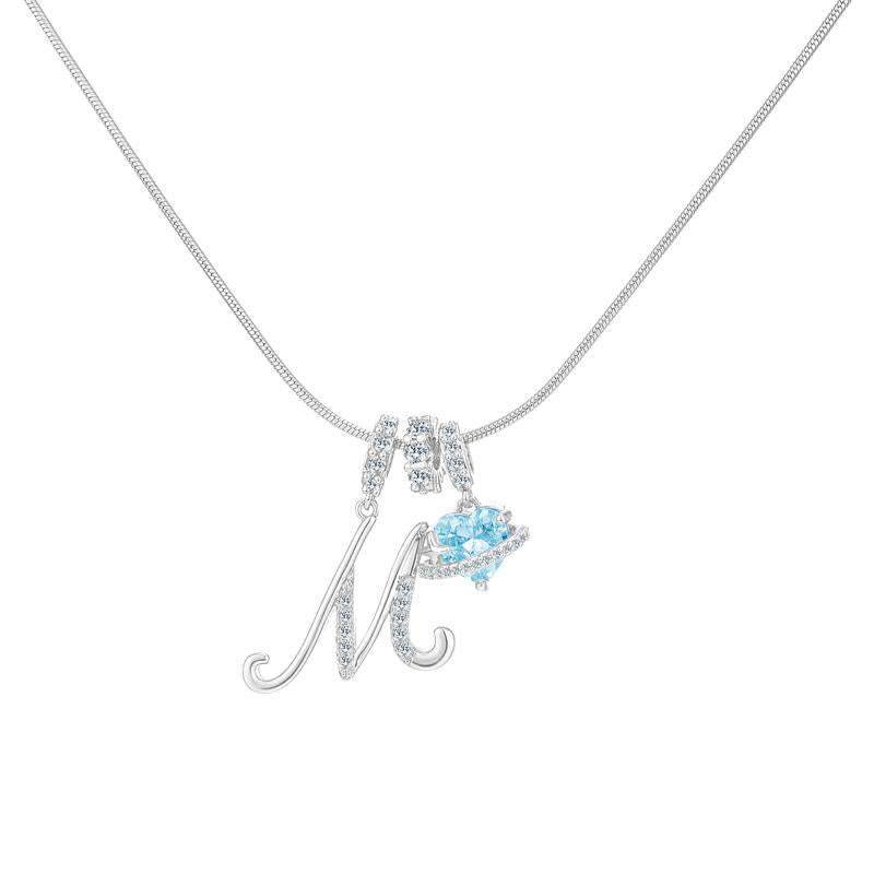 Collana con ciondolo a cuore con iniziale