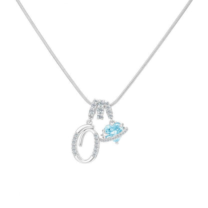 Collana con ciondolo a cuore con iniziale