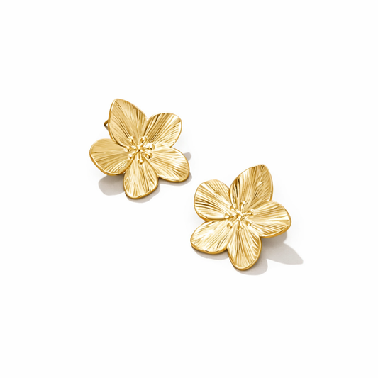 Orecchini fiore oro