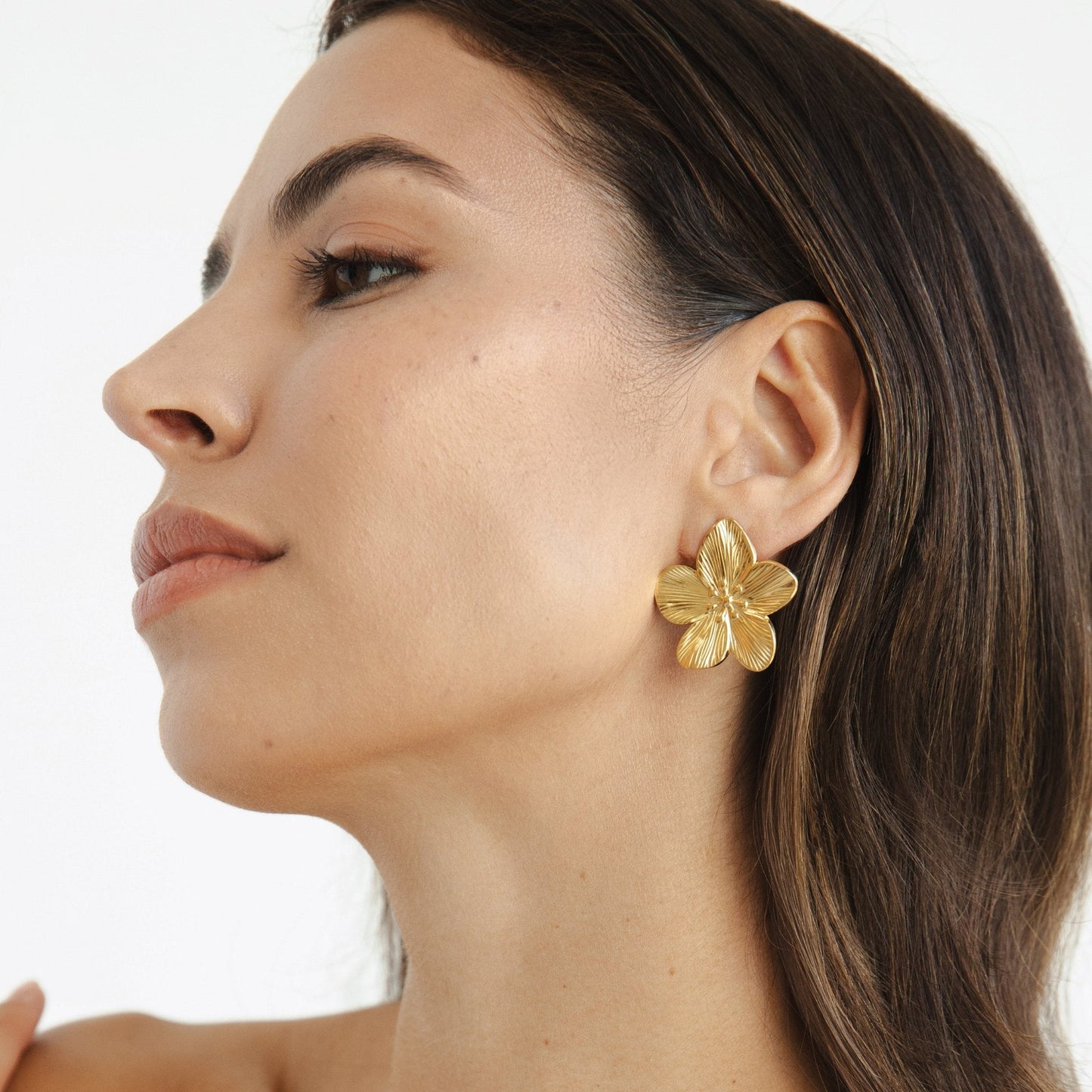 Orecchini fiore oro