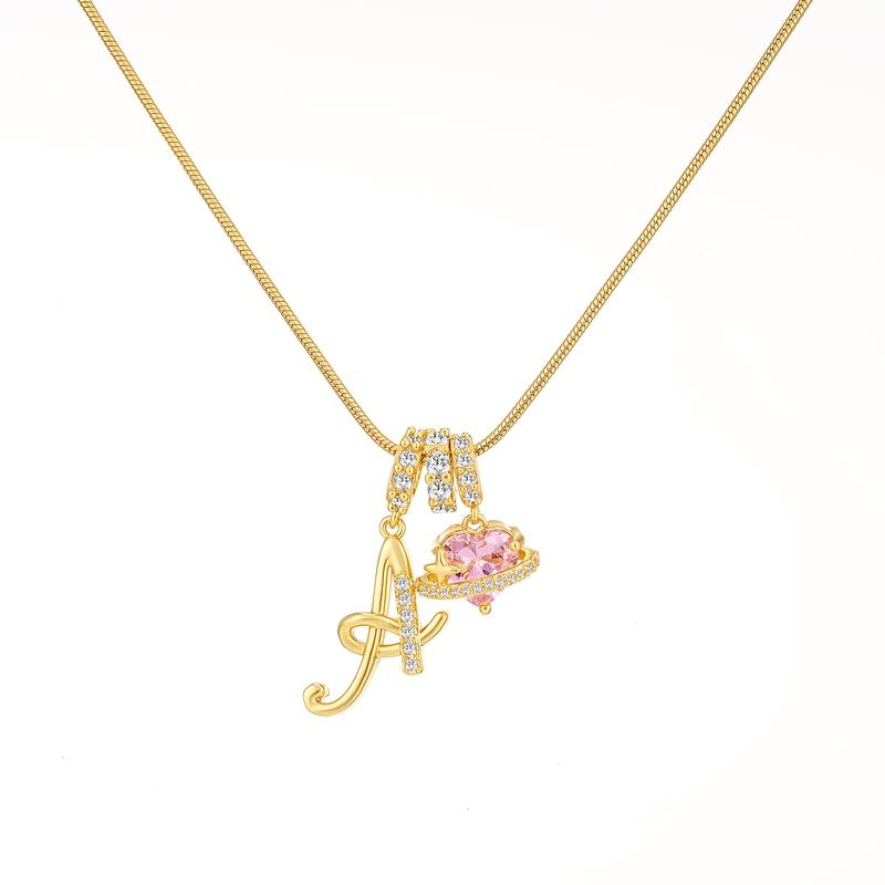 Collana con ciondolo a cuore con iniziale