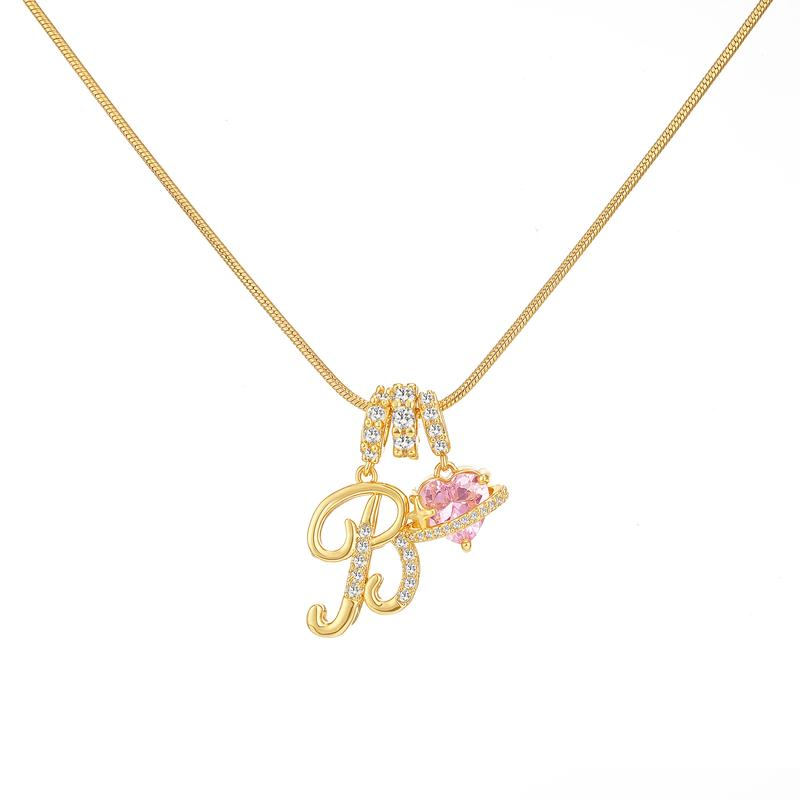 Collana con ciondolo a cuore con iniziale