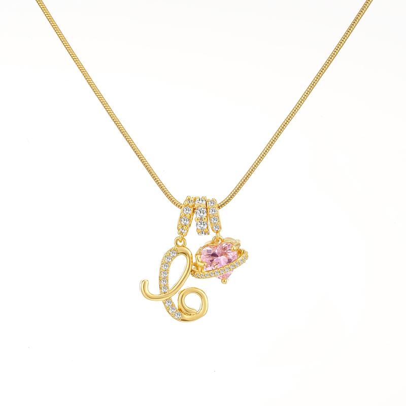 Collana con ciondolo a cuore con iniziale