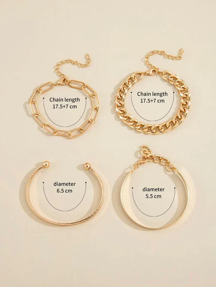 Set di Bracciali Elan Mercer | Oro